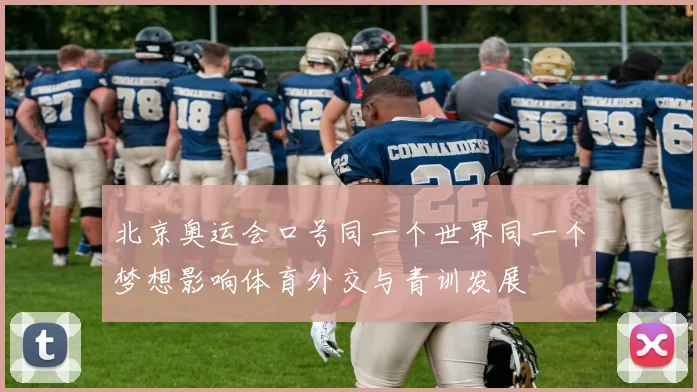 北京奥运会口号同一个世界同一个梦想影响体育外交与青训发展